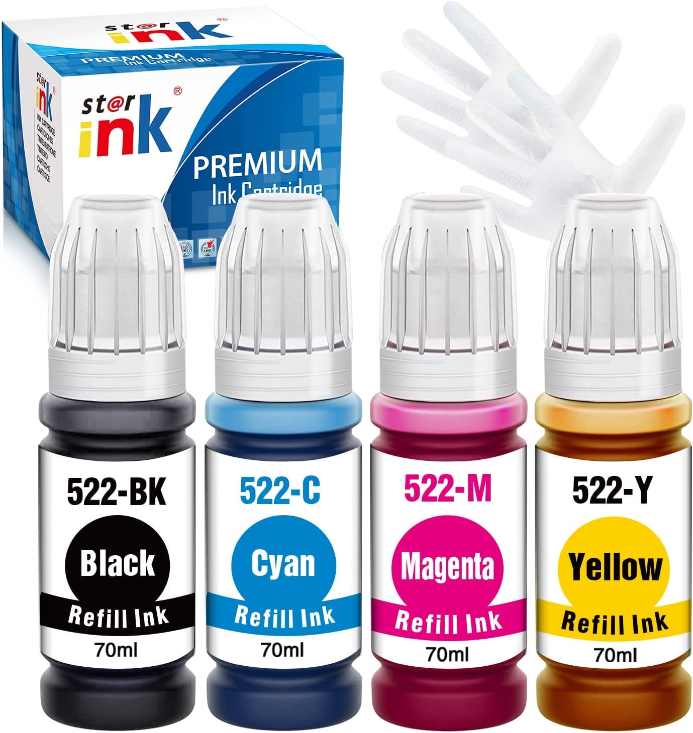 522 T522 Ink Bottle for Epson 522 T522 Refill Ink for EcoTank ET2720
