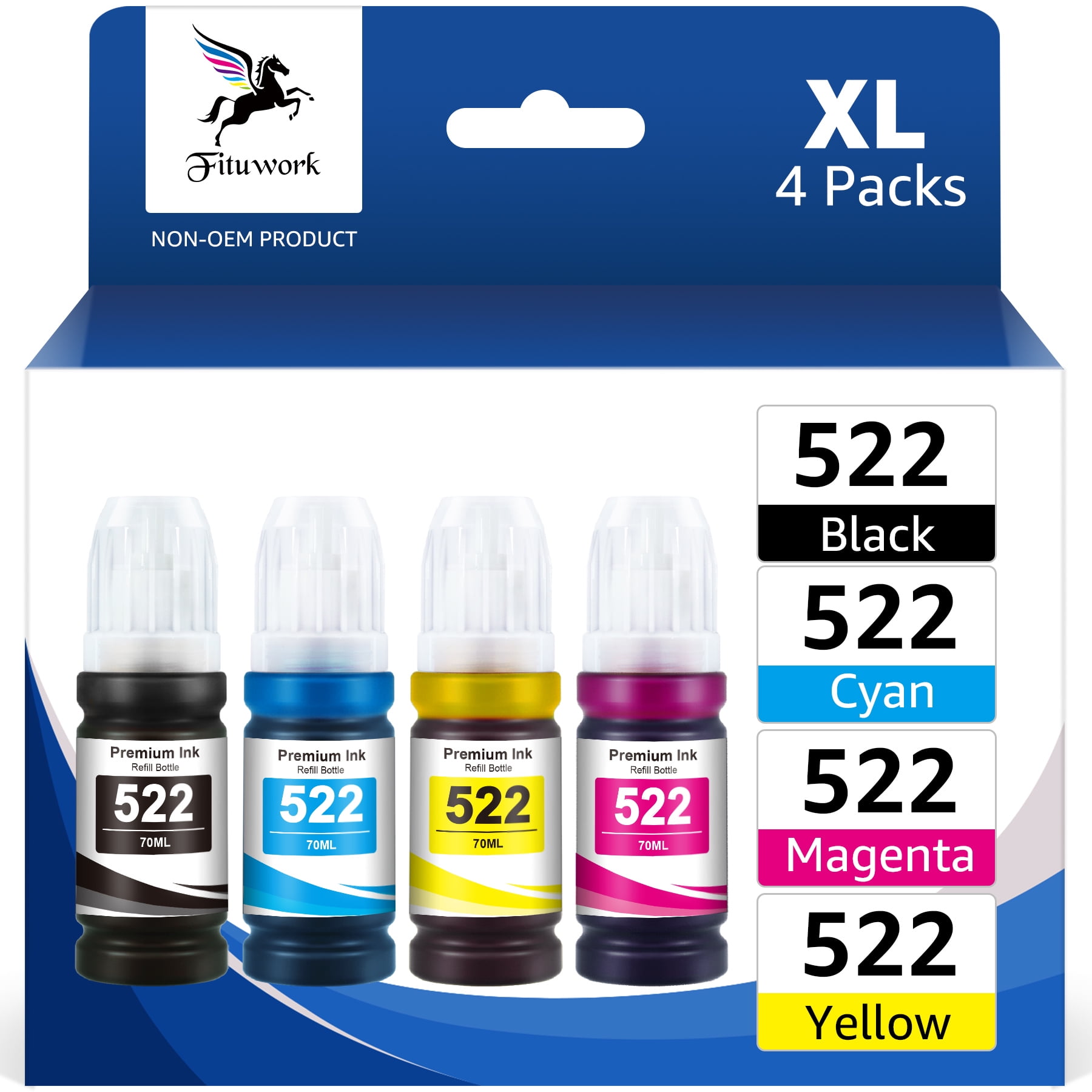 522 T522 Ink Bottle replacement for Epson 522 T522 Refill Ink 522