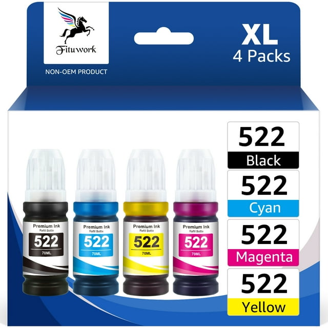 522 T522 Ink Bottle replacement for Epson 522 T522 Refill Ink 522