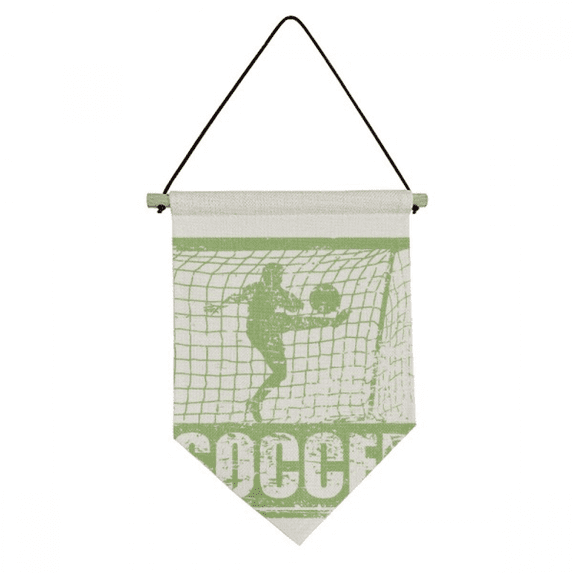 Football Player Scores Goal Football Canvas Flag Hanging Wall Art Decor Banner