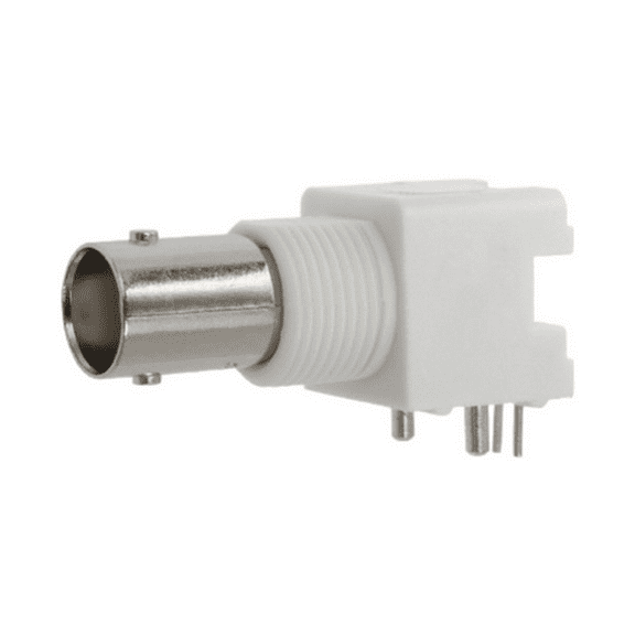 5227161-3 BNC Connector Jack, Female Socket 50Ohm Panel Mount, Through Hole, Right Angle Solder
