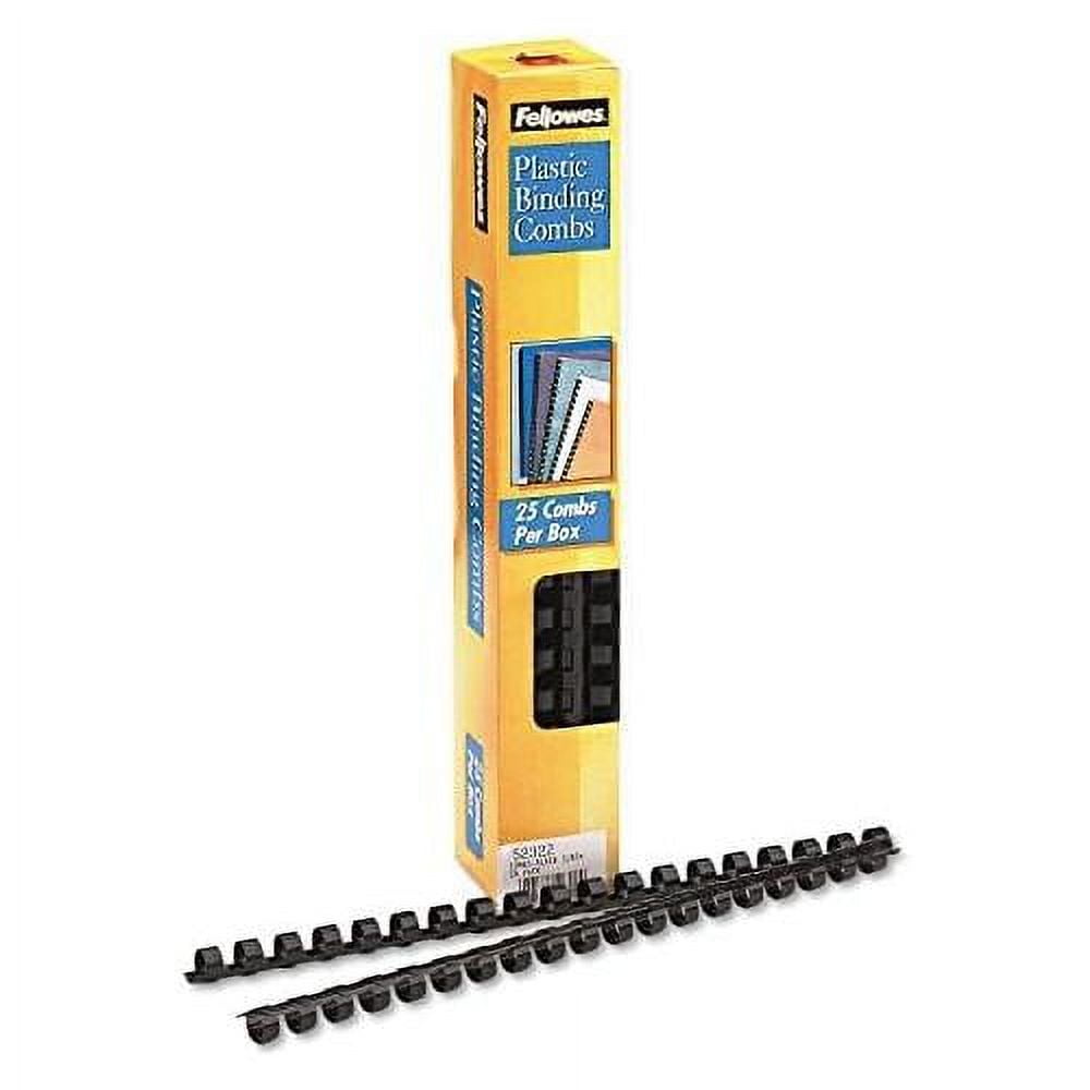 52322 Plastic Comb Bindings, 3/8Inch Diameter, 55 Sheet Capacity