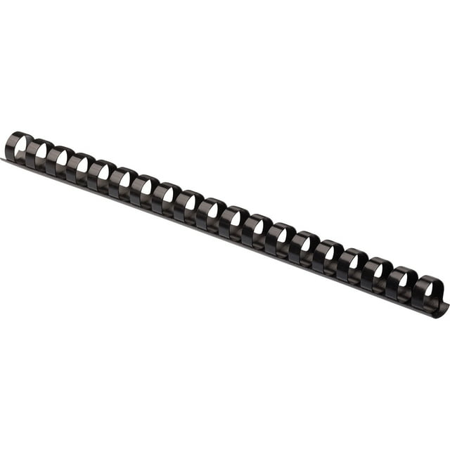 52323 Fellowes Plastic Comb Bindings, 1/2" Diameter, 90 Sheet Capacity, Black, 25 Combs/Pack