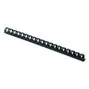 Fellowes Mfg Co. 52324 5/8 in. Diameter 120 Sheet Capacity Plastic Comb Bindings - Black (25/Pack)