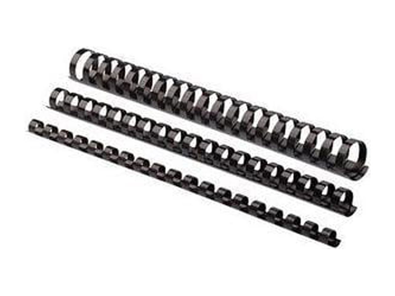 52328 Fellowes Plastic Combs Oval Back, 1", 200 Sheets, Black