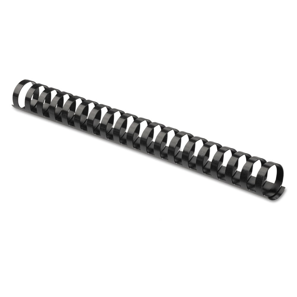 Fellowes Plastic Comb Bindings, 3/4" Diameter, 150 Sheet Capacity, Black, 100 Combs/Pack -FEL52367