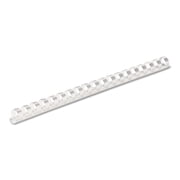 Fellowes Mfg Co. 52372 1/2 in. Diameter 90 Sheet Capacity Plastic Comb Bindings - White (100/Pack)