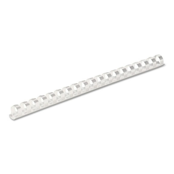 Fellowes Mfg Co. 52372 1/2 in. Diameter 90 Sheet Capacity Plastic Comb Bindings - White (100/Pack)