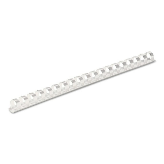 Fellowes Mfg Co. 52372 1/2 in. Diameter 90 Sheet Capacity Plastic Comb Bindings - White (100/Pack)