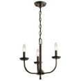 thumbnail image 1 of 52383OZ Kichler Lighting Kennewick - 3 Light Mini Chandelier - with Traditional inspirations - 14.75 inches tall by 16 inches wide-Olde Bronze Finish, 1 of 4