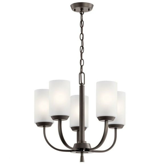 52386OZ Kichler Lighting Kennewick - 5 Light Chandelier - with Traditional inspirations - 17 inches tall by 18.5 inches wide-Olde Bronze Finish
