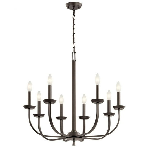 8 Light Chandelier With Traditional Inspirations 25 Inches Tall By 27.25 Inches Wide-Olde Bronze Finish -Traditional Installation Kichler Lighting