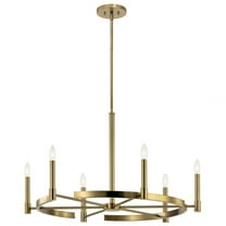 52427BNB Kichler Lighting Tolani - 6 Light Large Chandelier In Soft Contemporary Style-20 Inches Tall and 34 Inches Wide-Brushed Natural Brass Finish