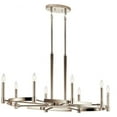 thumbnail image 1 of 52429PN Kichler Lighting Tolani - 8 Light Oval Chandelier In Soft Contemporary Style-20 Inches Tall and 21.5 Inches Wide-Polished Nickel Finish, 1 of 10