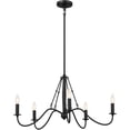thumbnail image 1 of 5 Light Medium Chandelier In Homestead Style-16.5 Inches Tall And 31.25 Inches Wide-Textured Black Finish    -Traditional Installation Kichler, 1 of 8