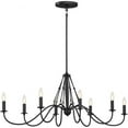 thumbnail image 1 of 8 Light Linear Chandelier In Homestead Style-18 Inches Tall And 20 Inches Wide-Textured Black Finish    -Traditional Installation Kichler Lighting, 1 of 8