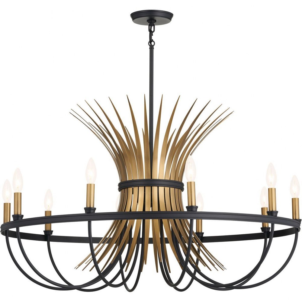 52459BK-Kichler Lighting-Baile - 9 Light Large Chandelier In Homestead Style-21.5 Inches Tall and 37 Inches Wide-Black Finish    -Traditional