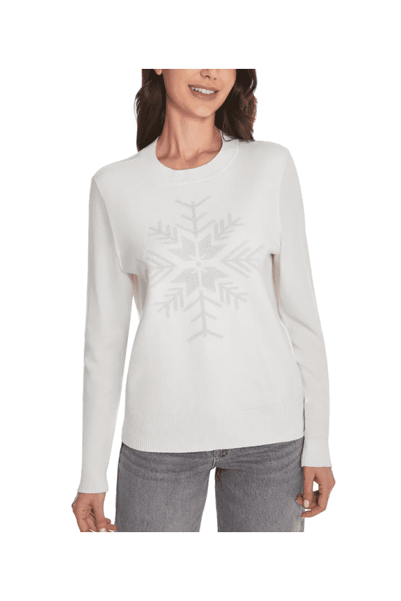 525 Women's Holiday Sweater Ivory Large