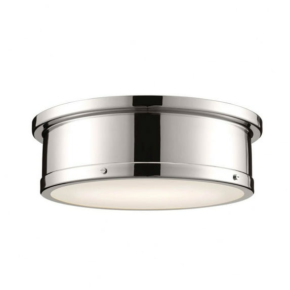 52541PN Kichler Lighting Serca - 3 Light Flush Mount In Traditional Style-5.75 Inches Tall and 18 Inches Wide-Polished Nickel Finish