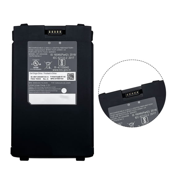 5260mAh Replacement Battery for Zebra TC21 TC26 TC26AK TC210 TC210K Handheld Barcode Scanner BT-000409 BT-000411-08 BT-000409A BTRY-TC2X-1XMA1-01 BTRY-TC2Y-2XMA1-01 BTRY-TC2Y-1XMA1-01