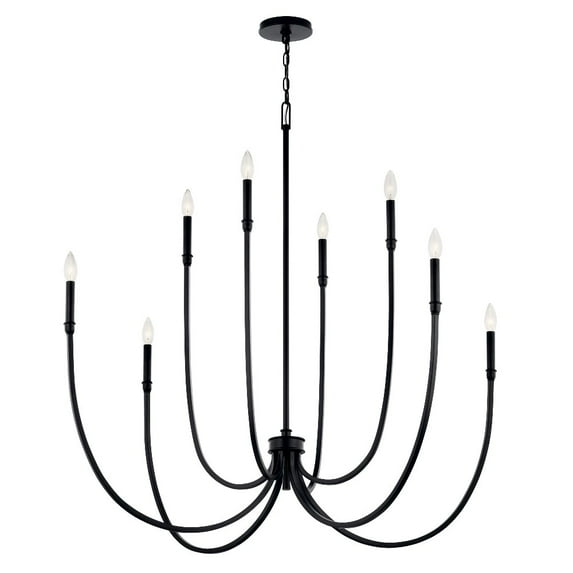 52699BK Kichler Lighting Malene - 8 Light Chandelier-43.5 Inches Tall and 45.25 Inches Wide-Black Finish