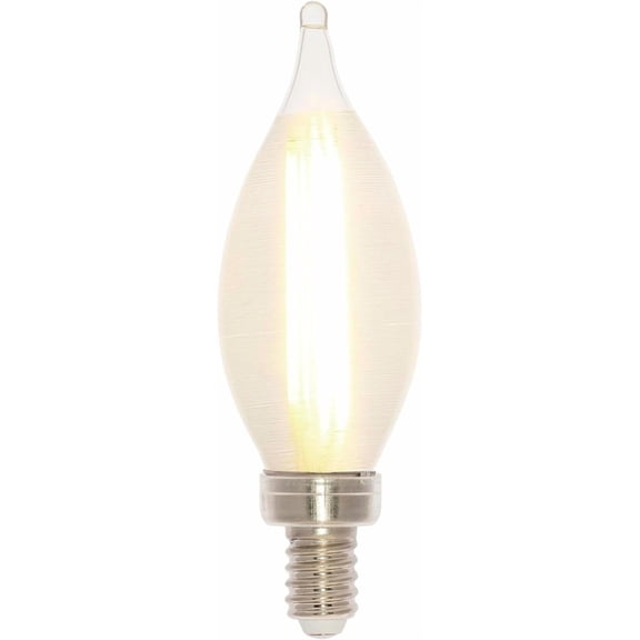 5275020 4.5 Watt (60 Watt Equivalent) Glowescent C11 Dimmable Clear Spun-Satin LED Light Bulb, Candelabra Base, 6 Pack