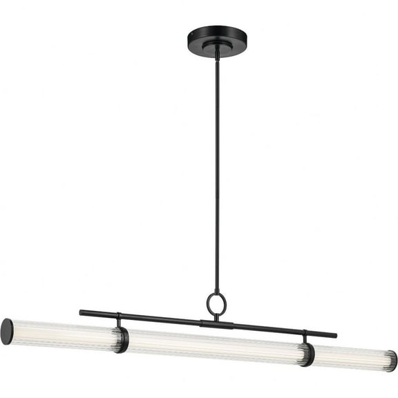 52754BKLED Kichler Lighting Riven - 45W 1 LED Linear Chandelier-9.5 Inch Tall and 8 Inch Wide-Black Finish