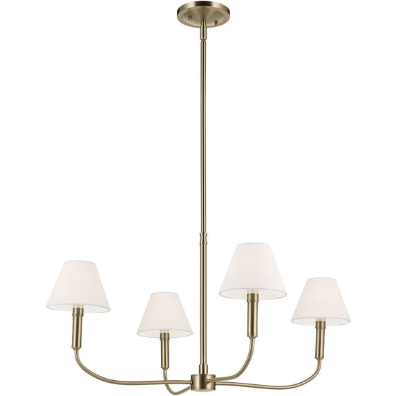 52766CPZ Kichler Lighting Eadie - 4 Light Medium Chandelier-15 Inch Tall and 30.75 Inch Wide-Champagne Bronze Finish