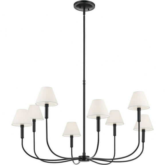 52769BK Kichler Lighting Eadie - 8 Light Large Chandelier-23 Inch Tall and 41.25 Inch Wide-Black Finish