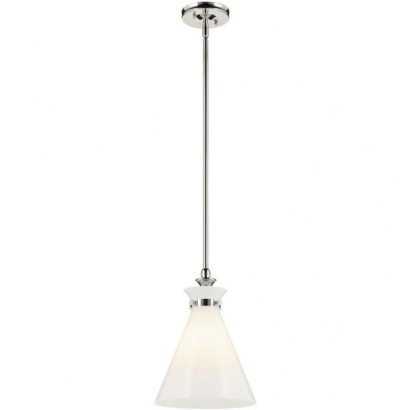 52774PN Kichler Lighting Laria - 1 Light Medium Pendant-14.5 Inch Tall and 10.5 Inch Wide-Polished Nickel Finish