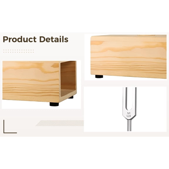 528 Hz Tuning Fork Set for Sound Curement, Include Tuning Fork with Resonance Box, with Aluminum Alloy Tuning Fork, Pine Resonator, Mallet, Relaxation for Yoga, Meditation