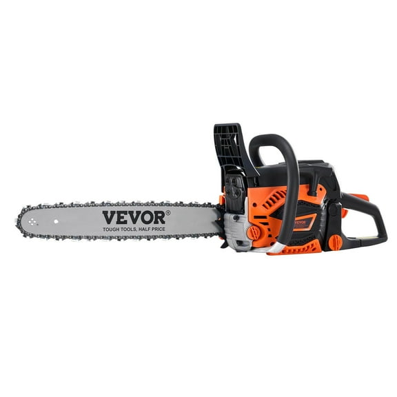 52CC 18 Inch 2.55HP Gasoline Chainsaw Handheld Cordless Petrol Chain Saw for Tree Wood Branch Cutting Trimming Land Clearing Farm Garden Ranch Forest Use