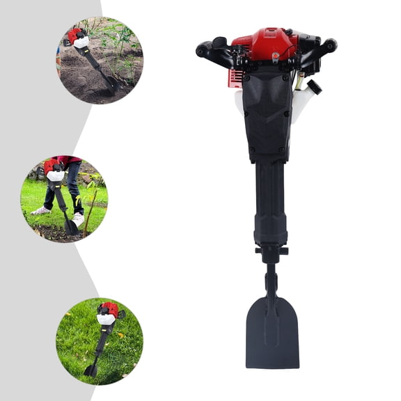 52CC 1900W 2-Stroke Tree Digger Machine, Manual Start Air-Cooled Single Cylinder Portable Tree Transplant Shovel for Garden Farm Orchard Lawn