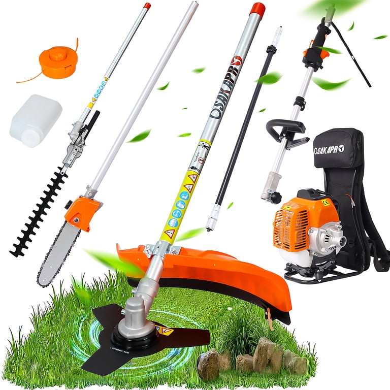 iRerts 52CC 2-Cycle Gas 4 in 1 Trimmer: Pole Saw, Hedge Trimmer