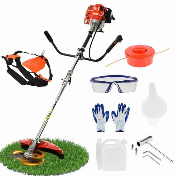 52CC 2-Cycle Gas Weed Eater, 2 in 1 Gas Weed Wacker, 2025 Upgraded Weed Eater Gas Powe, 2.2KW/8500rpm Strong Power Brush Cutter, Gas String Trimmer for Yard, Garden