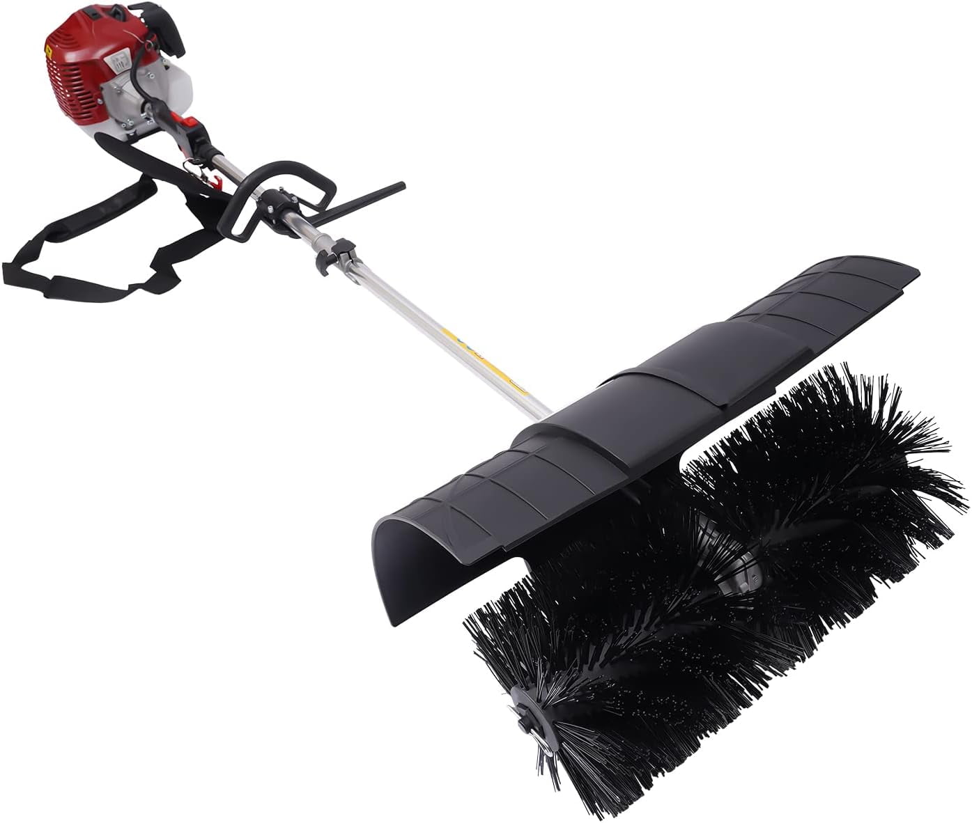 52CC 2 Stroke 2.3HP Gas Power Walk Behind Sweeper, Portable Handheld