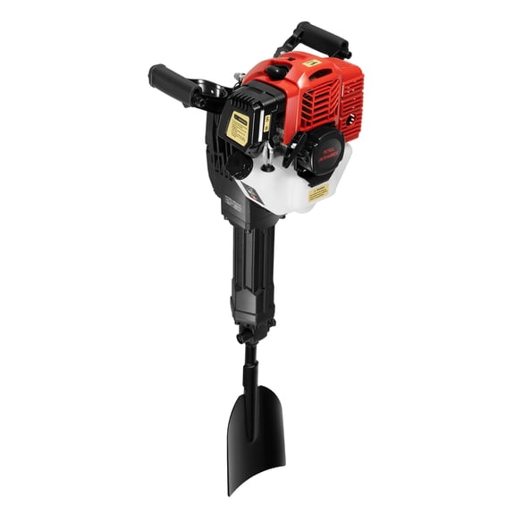 52CC 2 Stroke Garden Tree Digger, Handheld Trencher Digger Machine Gas Powered Excavator Gasoline Garden Shovel for Digging Portable Sapling Tree Planting Shovel Post Hole Digger for Farm