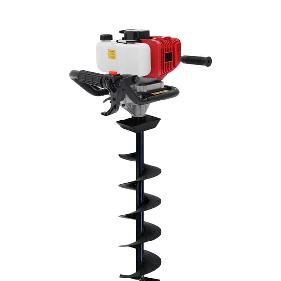 52CC 2-Stroke Gas Powered Earth Auger Powerhead, 2HP Single Cylinder Post Hole Digger Engine with Dual Handles, 0.26Gal Large Fuel Tank