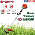 thumbnail image 1 of 52CC 2-Stroke Gas Weed Eater, 5 in 1 Gas String Trimmer Upgraded, High Power Weed Wacker Gas Powered, Outdoor Brush Cutter Hedge Trimmer, Multi Functional Trimming Tools for Lawn, Yard, Garden, 1 of 11