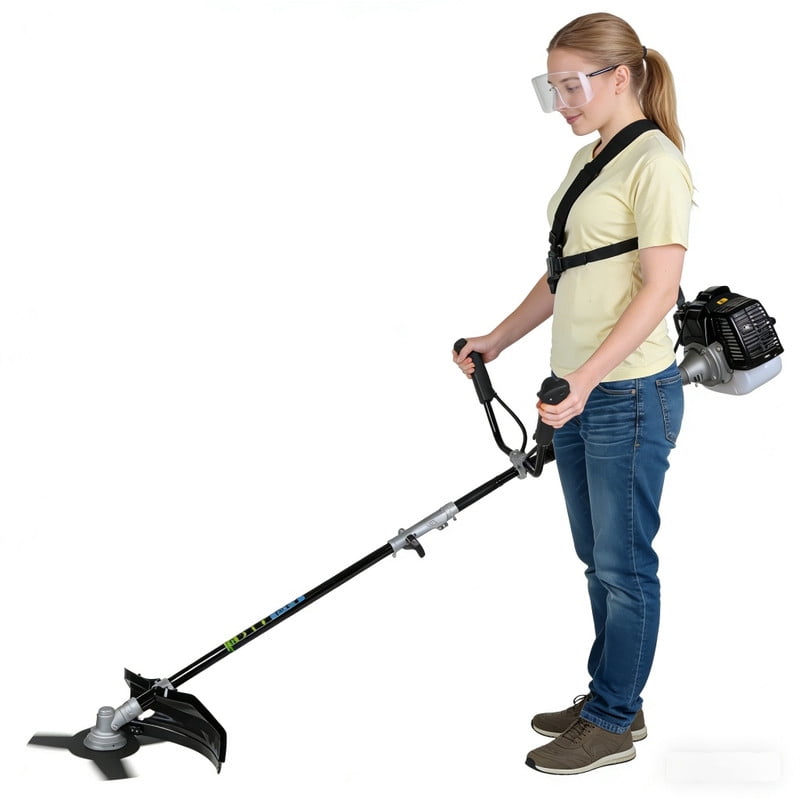 52CC 2-Stroke Gas Weed Eater, 7000 RPM Lawn Trimmer & Brush Cutter with ...
