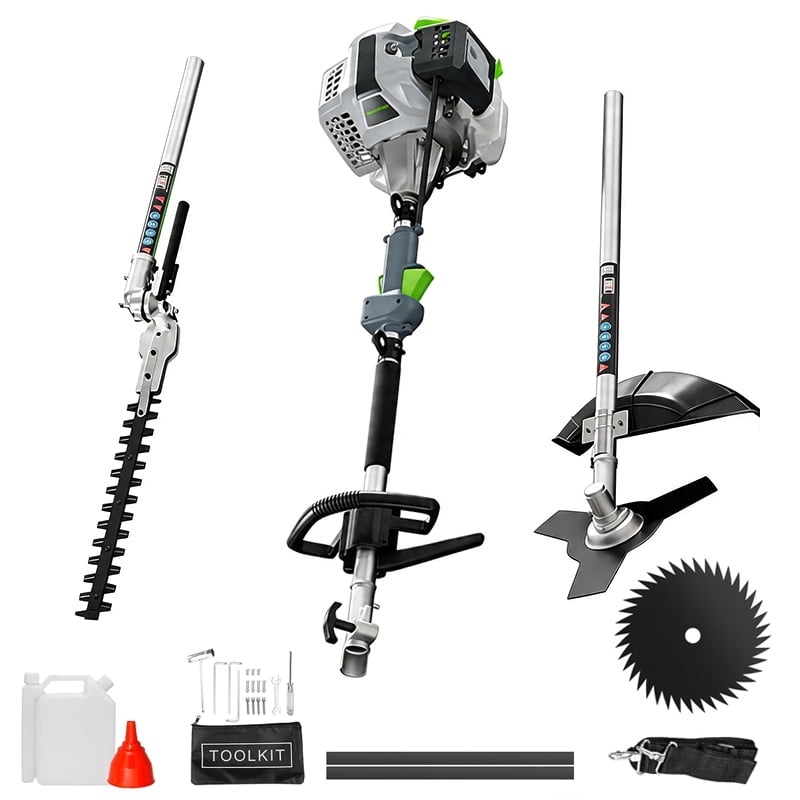 52CC 2-Stroke Gasoline-Powered Hedge Trimmer with 17-inch blades, a garden trimming tool for tree pruning and branch cutting.