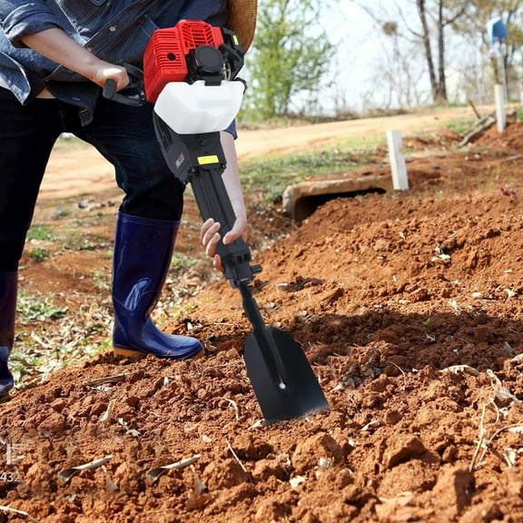 52CC 2-Stroke Portable Tree Digging Machine for Garden Landscaping, Efficient Root Cutting & Soil Excavation, Adjustable Speed, High Power