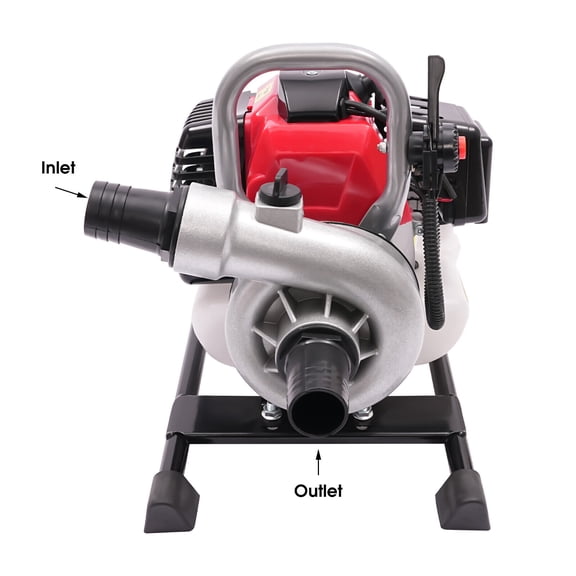 52CC 2-Stroke Water Pump - 1700W High Power Portable Pump for Irrigation/Drainage