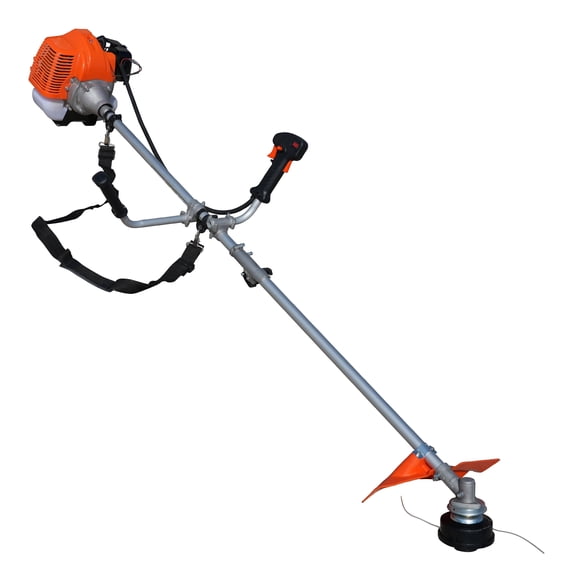 52CC 2-Stroke Weed Eater Gas Powered, Straight Shaft Brush Cutter, 2 in 1 Hedge Trimmer with Rapid Replace Trimmer Head for Seamless String Reloading, Rubber Handle & Shoulder Strap Included