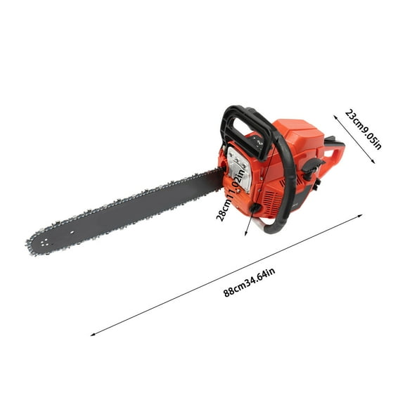 52CC 20in Gas Powered Chainsaw, 2.2kw Top Handle Cordless Chain Saws with Guide Bar, Gas Chainsaws for Cutting Trees, Pruning, Logging, Timber Making, 10500rpm