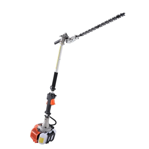52CC 6-in-1 Multi-Functional Gas Powered Garden Tool Kit - Hedge Trimmer, Weed Eater, String Trimmer, Brush Cutter, Lawn Edger, Pole Chainsaw Pruner with Extension Pole