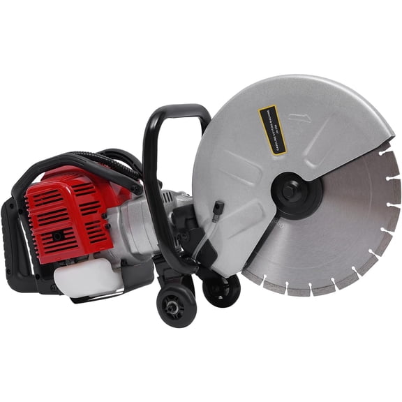 52CC Concrete Cutter Saw, 2-Stroke Gas Powered Disc Cutter/Circular Saw with 13in Blade, Dry & Wet Concrete Cutting Tool for Stone & Masonry Projects, 1.4KW/6500RPM
