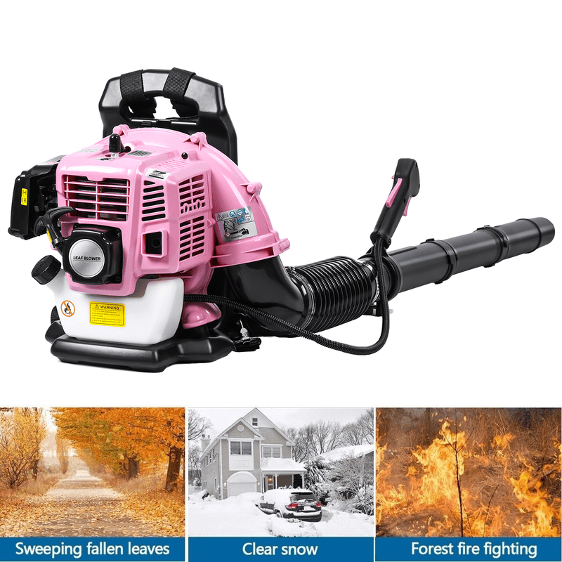 52CC Gas Leaf Blower, 1.7HP Backpack Blower with 550CFM Air Volume and 200MPH Wind Speed, Powerful 2 Stroke Engine for Heavy-Duty Lawn, Yard, and Parking Lot Cleanup