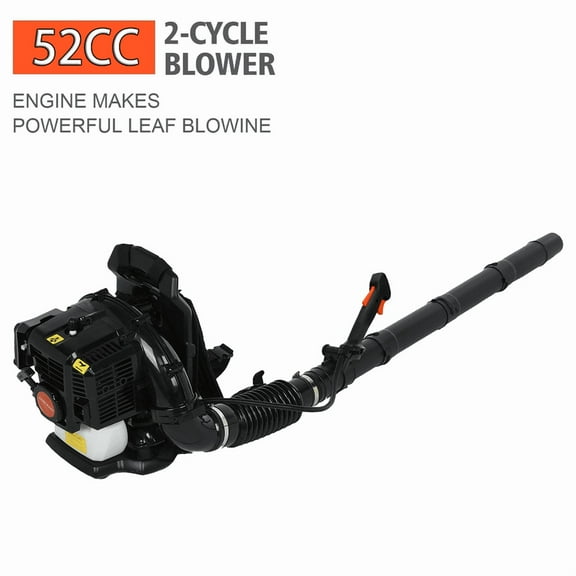 52CC Gas Backpack Leaf Blower 2 Stroke Enginee 550 CFM 200 MPH Ergonomic Harness System Low Vibration and Cruise Control Powerful Gas Blowers for Lawn Yard Care-Gifts for Dad
