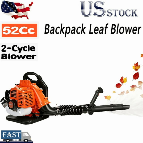 52CC Gas Backpack Leaf Blower 2 Stroke Enginee 550CFM 200MPH Ergonomic Harness System Low Vibration and Cruise Control Powerful Gas Blowers for Lawn Yard Care-Gifts for Dad